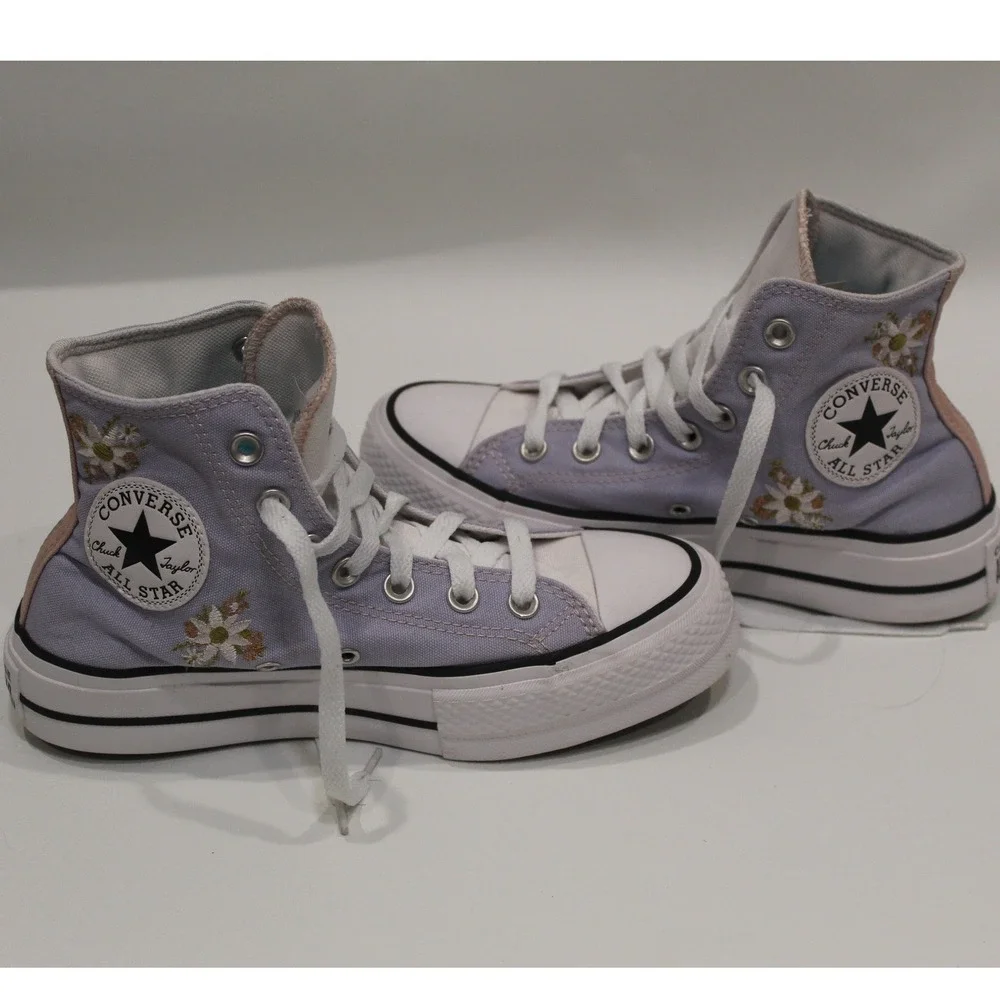 Converse Chuck Taylor All Star Platform Embroidered‎ Floral High Top  Womens 6.5 - Picture 10 of 14